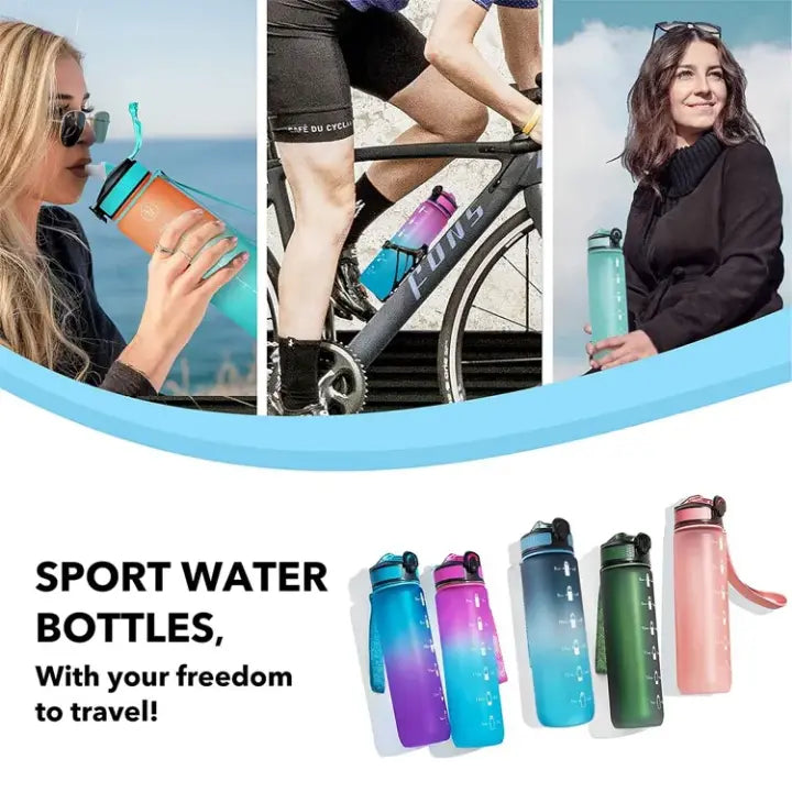 Best Motivational Water Bottle with Time Marker & Leak Proof - Saif Official Store