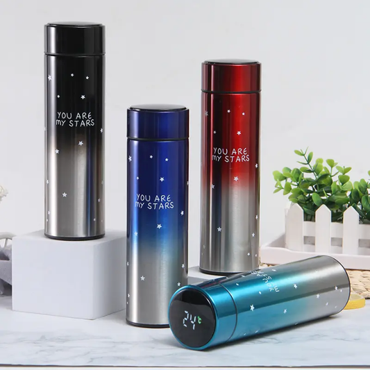 500ml Customize led water bottle Smart Steel  Digital Thermos - Saif Official Store