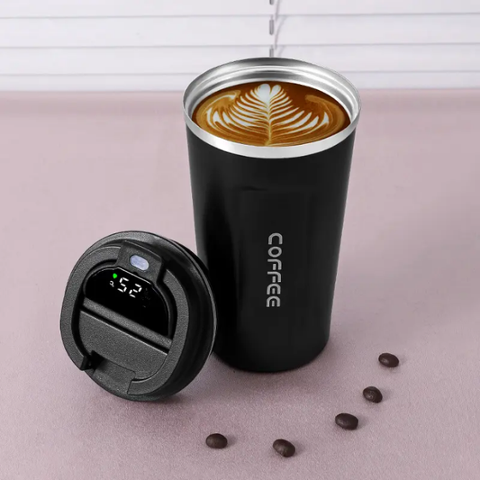 Smart Stainless Steel Travel Coffee Mug with LED Temperature Display