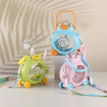 Car-Shaped Kids Water Bottle 800ml Hedgehog Sipper