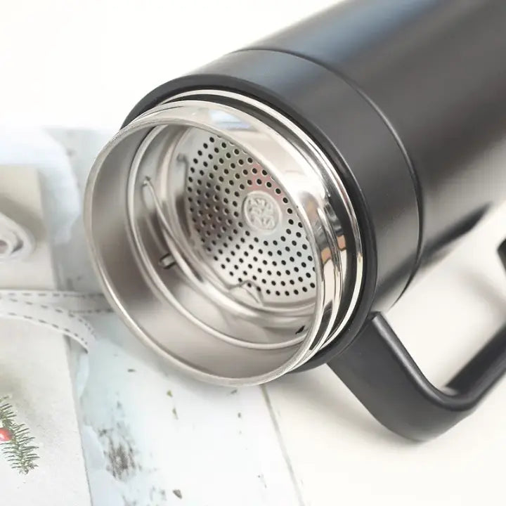 Stainless Steel Flask Mug 400ml – Keeps Drinks Hot or Cold Longer. - Saif Official Store