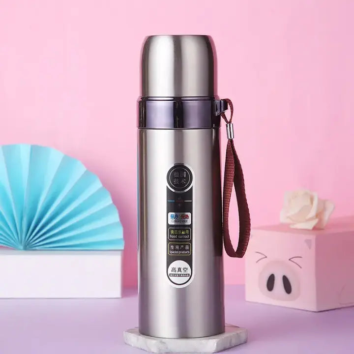 Stainless steel Thermos Vacuum Water Bottle Flask. - Saif Official Store