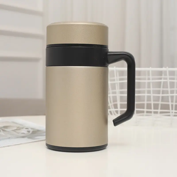 Stainless Steel Flask Mug 400ml – Keeps Drinks Hot or Cold Longer. - Saif Official Store