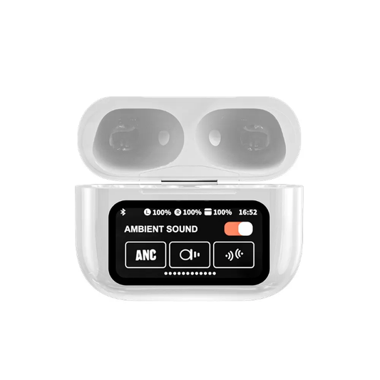 A9 Pro Touch Screen ANC Wireless Headset TWS Noise Cancelling Earbuds Saif Official Store