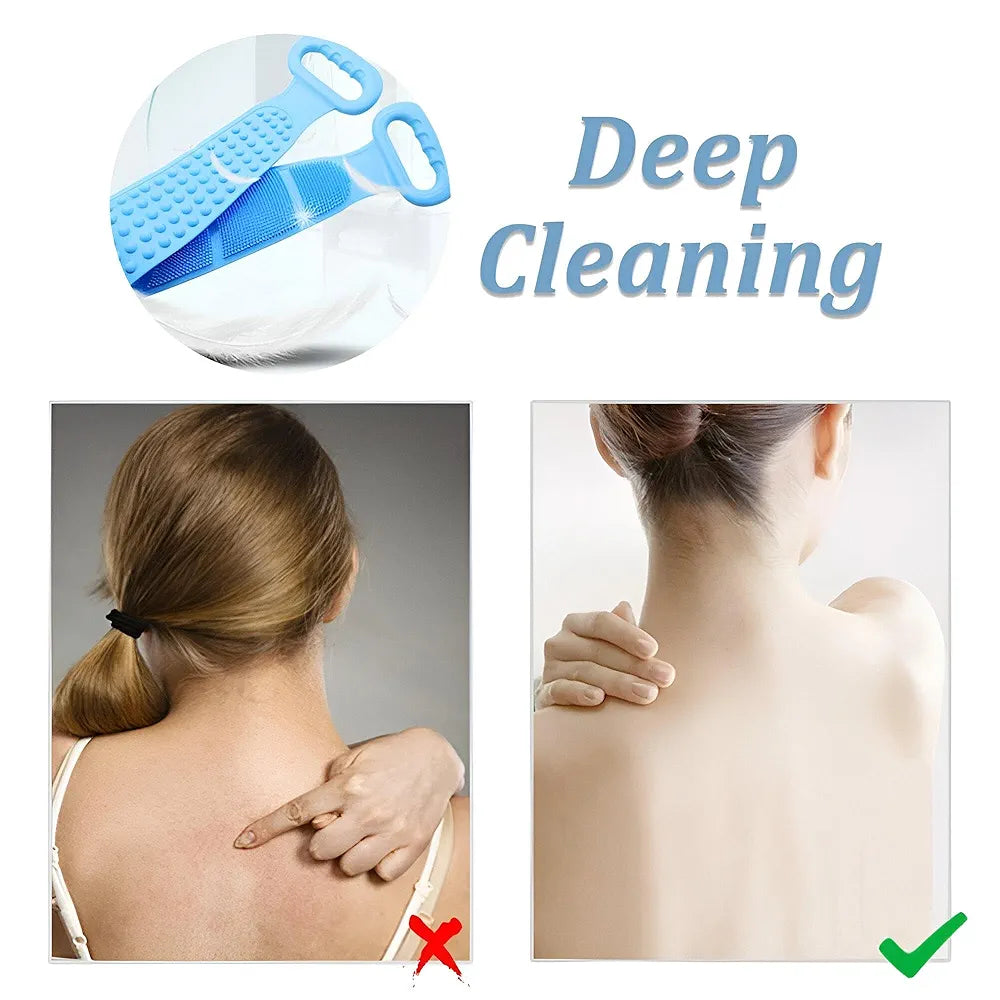 Silicone bath body scrub belt