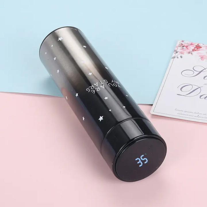 500ml Customize led water bottle Smart Steel  Digital Thermos - Saif Official Store