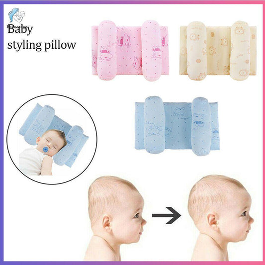 Baby Head Shaping Pillow – Newborn Memory Foam Head Support Cushion